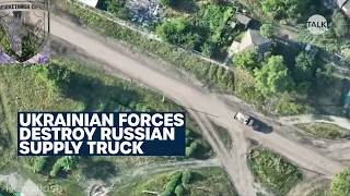 Ukrainian airforce LAUNCH MISSILE on Russian supply truck