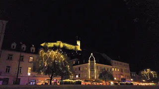 Ljubljana Christmas Lights, Slovenia ~ 4K Virtual Travel