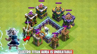 Electro Titan Aura Effect Vs Every Defense(Level 1 To Max Level)  - Clash of clans