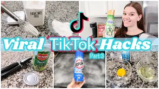 VIRAL TIKTOK HACKS | TESTING VIRAL TIKTOK CLEANING + LIFE HACKS PART 3 | CLEANTOK