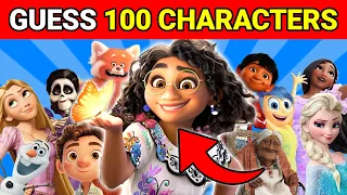 Guess The Disney Character in 3 Seconds | 100 Famous Disney Charaters