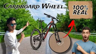 We Made First' Cardboard Wheel 🛞 Cycle (The Boys Experiment)