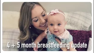 4 + 5 month breastfeeding update | sleep struggles, challenges, pumping while traveling | brianna k