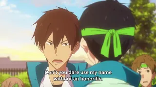 Tsurune: Minato calling Kaito, "Kacchan!"