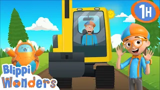 Blippi's Excavator Song! | 1 Hour of Excavators with Blippi | Educational Cartoons for Kids