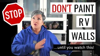 DIY CAUTION: HOW TO PAINT RV WALLS & CABINETS. We Painted the Interior of our Fifth Wheel! Learn...