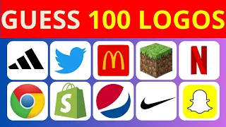 Guess the Logo in 3 Seconds | 100 Famous Logos | Logo Quiz 2024