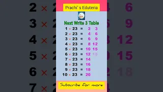 table of 23 #maths #trick #shorts #shortvideo