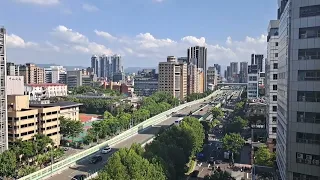 【縮時】平日午後臺北建國高架路況