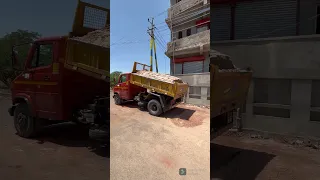 Tata 610 tipper m sand unloading