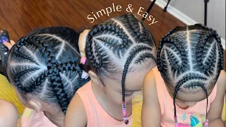 Criss Cross Heart with Four Braids | Kids Braided Hairstyle 💕