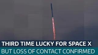 Starship: SpaceX launches most powerful rocket ever into space on third attempt | ITV News