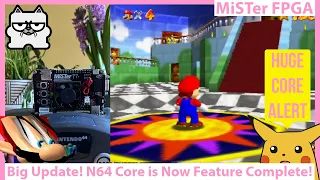 MiSTer FPGA N64 Core Updated! BIG NEWS! N64 Core is Feature Complete! An Entire Nintendo 64 in FPGA