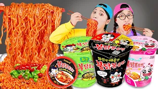 불닭볶음면 떡볶이 먹방 Mukbang Spicy Noodle TTeokbokki DONA 도나
