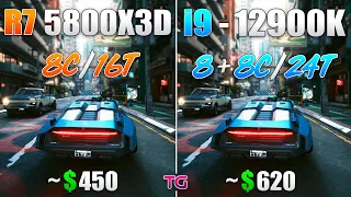 Ryzen 7 5800X3D vs Core i9 12900K - Test in 10 Games