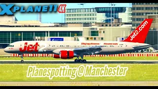 X-Plane 11/4K@60 - Planespotting @ Manchester Airport (EGCC) UltraRealistic Arrivals