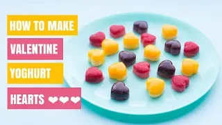 How to make Valentine snacks for kids - Yoghurt Frozen Hearts