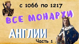 ВСЕ монархи АНГЛИИ от ВИЛЬГЕЛЬМА ЗАВОЕВАТЕЛЯ до ЕЛИЗАВЕТЫ II _ часть 1/4