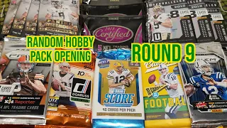 Random Football Card Hobby Pack Opening. Round 9 Nice Hits!