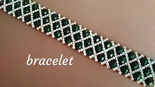 Beaded bracelet-tutorial. Браслет из бисера и бусин. Мастер-класс