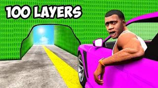 Driving Through 100 LAYERS in GTA 5!