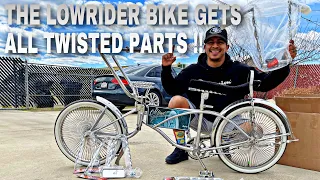 The LOWRIDER BIKE GETS ALL TWISTED NEW PARTS !!