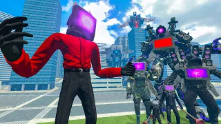 NEW GOD EVIL TV MAN HYBRID SKELETON VS TRI-TITAN SPEAKERMAN AND OTHER ALL BOSSES In Garry's Mod!