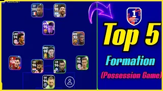 Top 5 Possession Game Best Formation In eFootball 2023 | Best Formation For Possession Game