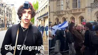 Israeli flag ripped from Jewish student at Cambridge pro-Palestine protest