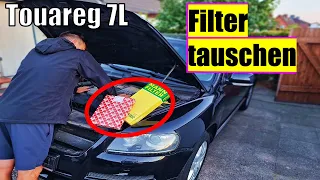 Touareg 7L - Innenraumfilter & Luftfilter wechseln #touareg Filter tauschen