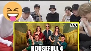 Bts reaction to housefull 4 comedy scene Bollywood movie#bts#jungkook#teahyung