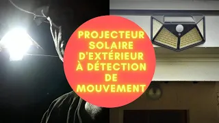 Projecteur solaire extérieur à détection de mouvement