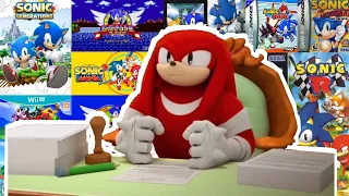 Knuckles Rates Almost Every Sonic Game