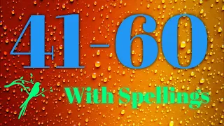 41 60 With Spellings। 41-60 । 41 to 60 । number counting ।learning numbers