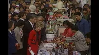 President Reagan and Nancy Reagan in Xi'an, China on April 29, 1984