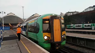 *RARE* Class 377s 12 car depart Brighton for Eastbourne