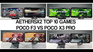 TOP 10 PS2 Games AetherSX2 Playable games/Snapdragon 860 vs 870 Poco F3 vs Poco X3 Pro Best settings