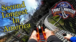 Riding Second Longest Mountain Coaster in America! Smoky Mountain Alpine Coaster