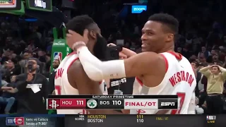 Reactions to Houston Rockets CRAZY OT WIN vs Boston Celtics; Russell Westbrook unstoppable 41 PTS