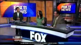 March 17, 2014 - Los Angeles 4.4 Earthquake Shakes the FOX 11 Studio Live On Air