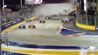 Singapore 2017 F1 crash