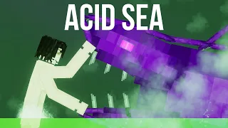 Eren Titan vs Megalodon in The ACID SEA [Zebra Gaming TV] People Playground