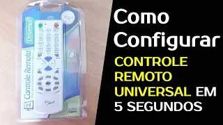 COMO CONFIGURAR CONTROLE UNIVERSAL | Configurando Controle Remoto Universal Super Rápido