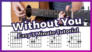 How To Play Without You - The Kid Laroi [Guitar Tutorial / Lesson w/ Chords & Tab]