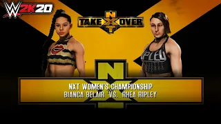 WWE 2K20: Rhea Ripley vs Bianca Belair | NXT Takeover Portland