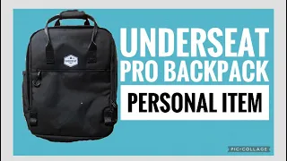 UNDERSEAT PRO® Backpack Personal Item for Spirit/Frontier/American/Easyjet Unboxing (18x14x8)