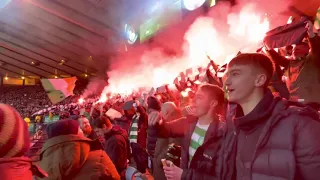 CRAZY MUST WATCH GREEN BRIGADE CELTIC ULTRAS SMOKE BOMBS CELTIC V HIBS 2-1 FINAL