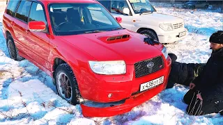 Зачем он туда поехал ? Forester SG5 Cross Sport зимой в лес !