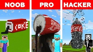 Minecraft NOOB vs PRO vs HACKER: COCA COLA BUILD CHALLENGE in Minecraft / Animation