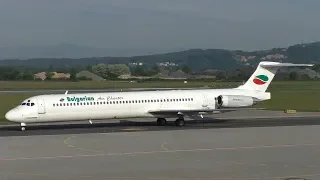Bulgarian Air Charter MD-82 landing at Graz Airport | LZ-LDN